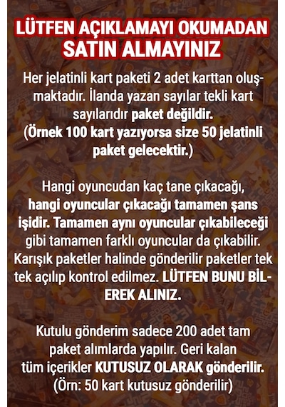 Süper Final Futbolcu Kartları 10. Yıla Özel Premium Seri 400 Kart