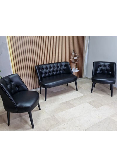 Azra Mobilya Deri Çay Seti Koltuk Takımı - Bekleme Salonu - Cafe Mobilya - Ofis Mobilya - Balkon Mobilya Siyah Azra Mobilya Deri Çay Seti Koltuk Takımı - Bekleme Salonu - Cafe Mobilya - Ofis Mobilya - Balkon Mobilya Siyah