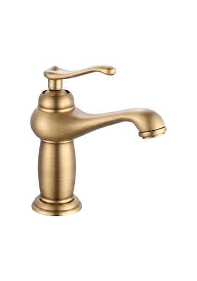 Rustik Antik Sabit Lavabo Bataryası Antik Rustik Sarı Matgold Gold