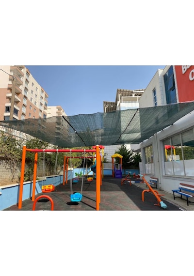 Morilu Yeşil Tel Örgü Filesi - 55'lik Şeritli Halkalı File Gölgelik - Çit Örtüsü
