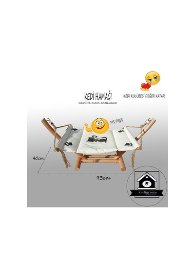 Kedigram Kedi Kulübesi Kedi Hamağı Beşik Kedi Evi Salıncağı
