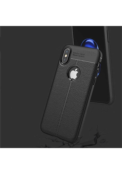 Apple Uyumlu iPhone XS Max 6.5 Kılıf Deri Tarzı Niss Silikon Case