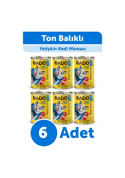 Bado Yetişkin Yaş Kedi Maması Ton Balıklı 400gr 6lı