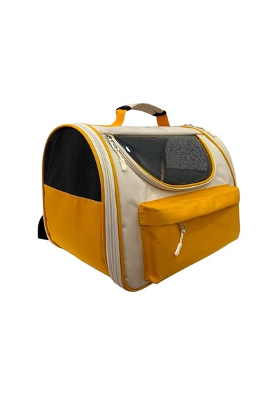 Pet Pretty Kedi Köpek İçin Taşıma Çantası Space Model Backpak Sarı 36x30x30 Cm