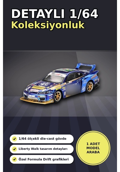 Lbwk Formula Drift 1/64 Nissan S15 Silvia Model Araba - Liberty Walk Replica Bx-313402