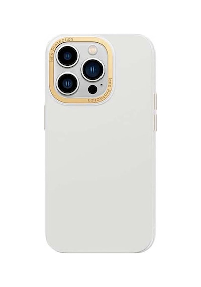 Apple Uyumlu iPhone 14 Pro Max Kılıf Metal Kamera Çerçeveli Recci Glaze Serisi Kapak