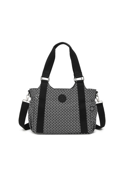 Smart Bags Günlük Orta Boy Su Geçirmez Krınkıl Kumaş Kadın Omuz Çantası Siyah/beyaz Siyah - Beyaz