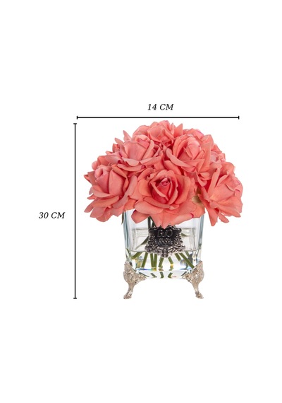 Pirinç Ayaklı Cam Silver 13 Gül Luxury Home Perfume Ağaç