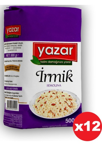 Yazar İrmik 12 x 500 G