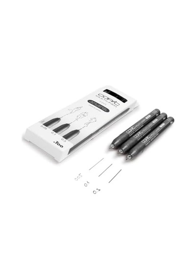 Copic Multılıner Siyah 3lü Set - Fine