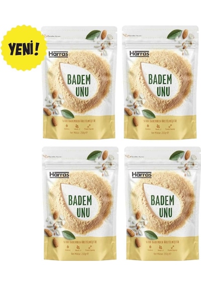 Harass Badem Unu 250 Gr X 4 Adet %100 Badem Glutensiz Yüksek Lifli Protein