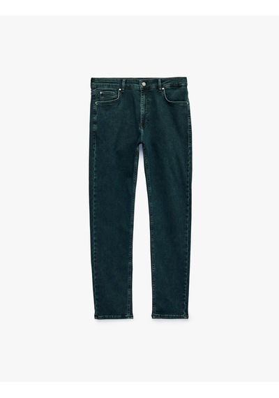 Koton Normal Bel Cepli Pamuklu Slim Fit Jean Pantolon - Brad Jean Ovd 7wam40306nd