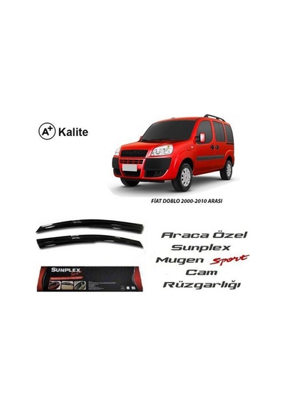 Fiat Doblo Cam Rüzgarlığı 2Li Mugen Tip Sunplex 2000-2009