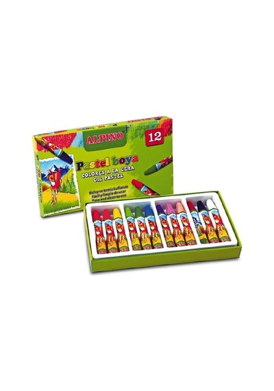 Pastel Boya- Alpino Oil 12 Renk Dc-038296 Karton Çok Renkli