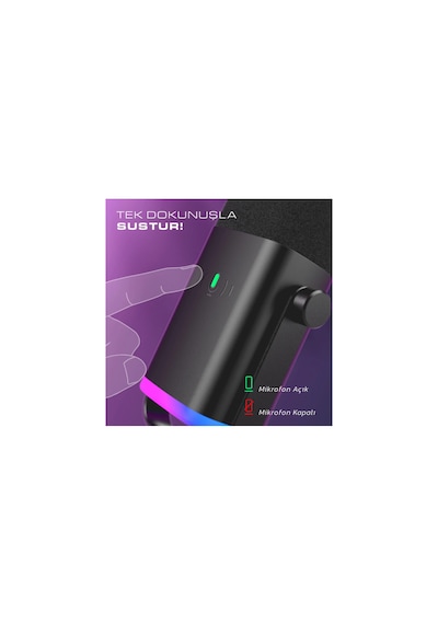 Fifine Am8 Xlr Usb Rgb Dinamik Bilgisayar Oyuncu Yayıncı Mikrofon