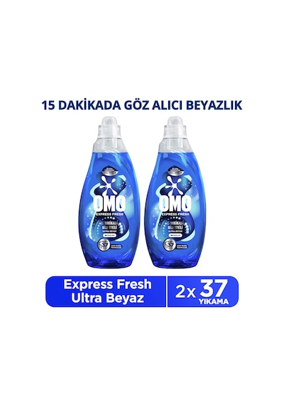 Omo Express Fresh Ultra Beyaz Sıvı Çamaşır Deterjanı 2 x 1480 ML