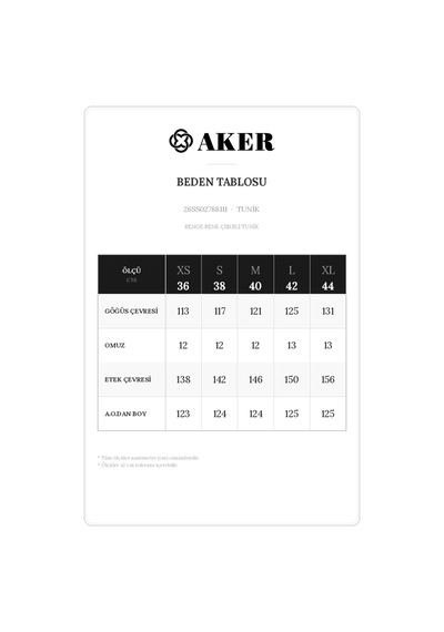 Aker Safran Renge Renk Çizgili Tunik Safran Safran