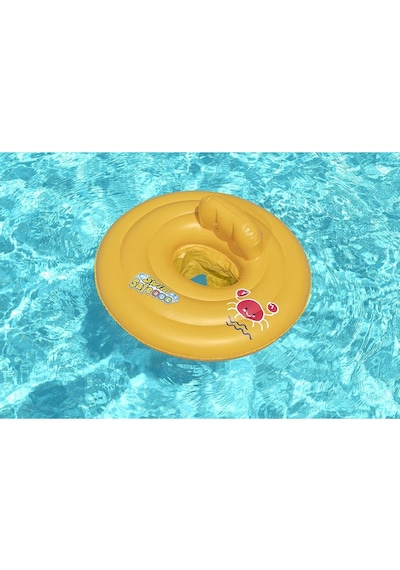 Swim Safe Step A Oturaklı Ayak Geçmeli Bebek Yüzme Simidi - 6 Ay - 18 Ay Beyaz