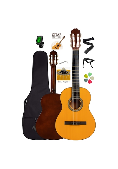 Campbell Ce-54nt 3/4 Klasik Gitar Naturel - Sap Ayarlı Full Set 7-14 Yaş - 86972046403