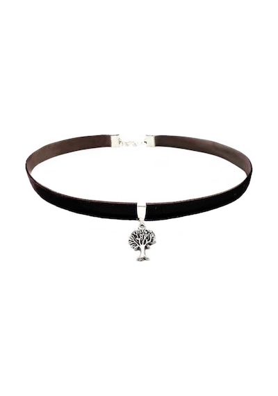 Siyah Renk Kadife Kadın Choker Kolye Renkli