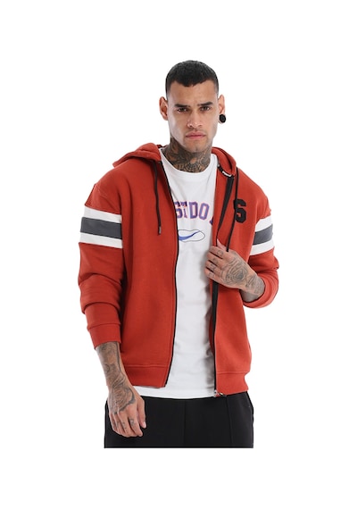 Sportive Munich Erkek Turuncu Günlük Stil Sweatshirt 24ke031-krmt Kahverengi