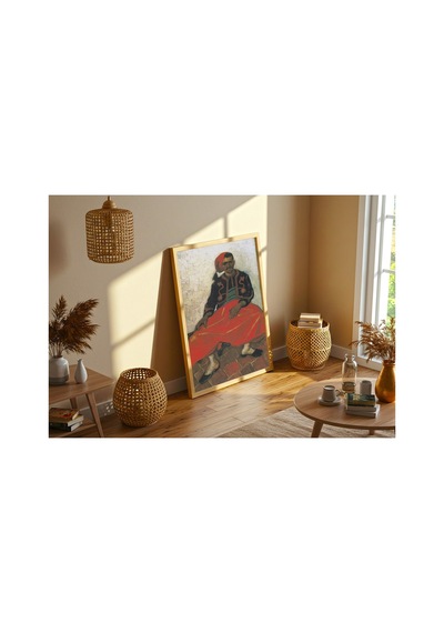 Van Gogh Van Gogh Oturan Zuav Çerçevesiz Poster 21x30 Cm A4 Tablo Van Gogh Post Empresyonizm