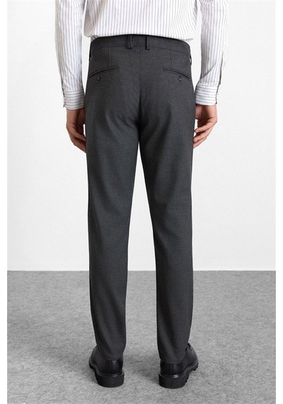 Süvari Antrasit Slim Düz Twill Normal Bel Casual Pantolon Spn2020500035-s08