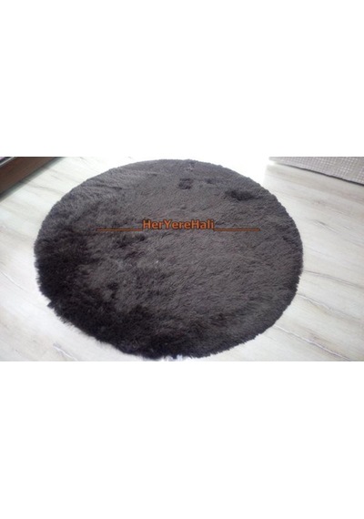 Doğuş Tavşan Tüyü Kahve 140 x 140Cm Yuvarlak Halı