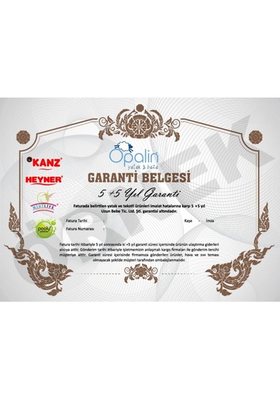 Uzunbebe 70X170 Opalin Cotton Ortopedik Yaylı Yatak