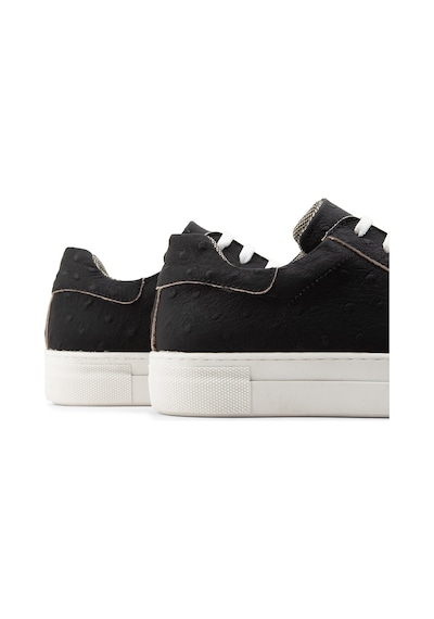 Deery Hakiki Nubuk Siyah Puantiyeli Sneaker Kadın Ayakkabı - Z1681Zsyhc05 Siyah