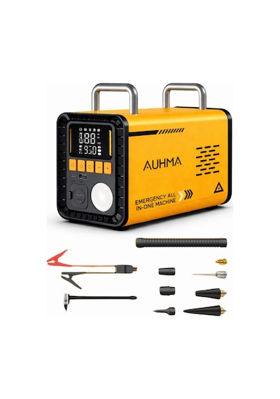 Auhma A8833 16.000mah Araç Akü Takviye Cihazı Ve Lastik Şişirme Hava Pompası