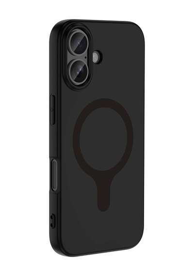 iPhone Uyumlu 16 Kılıf M-safe Şarj Özellikli Mbfx Aris Silikon Kapak - Siyah