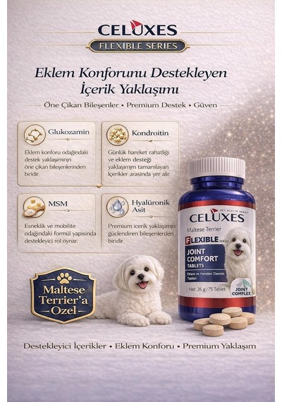 Flexible Premium Eklem Desteği Köpek Tableti 75 Tablet - Maltese Terrier