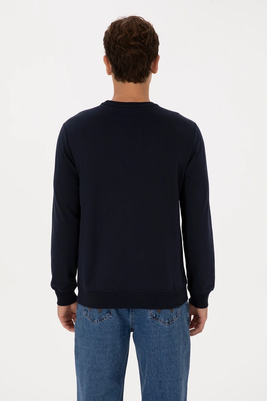 U.S. Polo Assn. Erkek Regular Fit Bisiklet Yaka Lacivert Basic Sweatshirt 50307793-VR033 U.S. Polo Assn. Erkek Regular Fit Bisiklet Yaka Lacivert Basic Sweatshirt 50307793-VR033