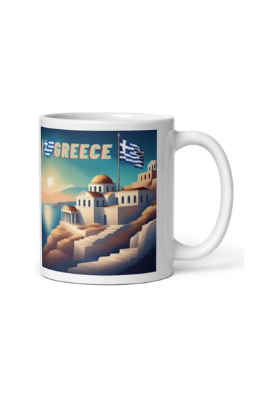 Yunanistan Kupa Bardak 2 Adet Seyahat Hatıra Greece Mug