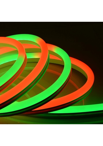 Neon Led Ip65 Piksel 6x12 Hortum Bant Şerit 5m Rgb Dc 12v Smd 2811 2.5cm Kesilir Esnek Silikon Su Geçirmez RGB