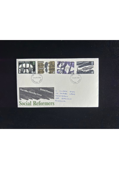 İngiltere Fdc 1976 British Pioneers Social Reformers İlk Gün Zarfı Tam Seri