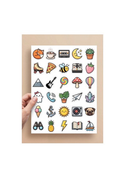 Scrapbook Planner Günlük Sticker Seti 150 Adet - 5'li Mega Paket - Laptop Defter Ajanda Etiketi Çok Renkli