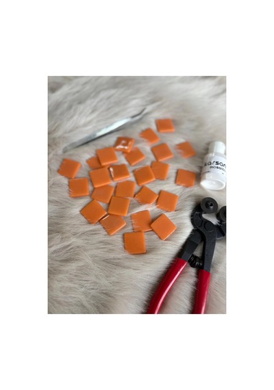Sanatsal Mozaik Turuncu 2,5x2,5cm Mozaik Sanatı Malzeme 100gr