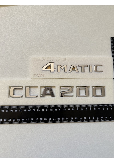 Benz Cla200 Ve 4matic Bagaj Yazısı Seti 2'li Krom Metal 3m 3d Yazı Logo