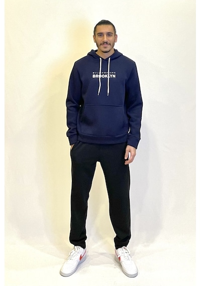 Süperlife Erkek Kapşonlu Rahat Kalıp İçi Polarlı 3 İplik Wıllamsburg Brooklyn Baskılı Swetashırt Spr24sw04 NAVY Süperlife Erkek Kapşonlu Rahat Kalıp İçi Polarlı 3 İplik Wıllamsburg Brooklyn Baskılı Swetashırt Spr24sw04 NAVY