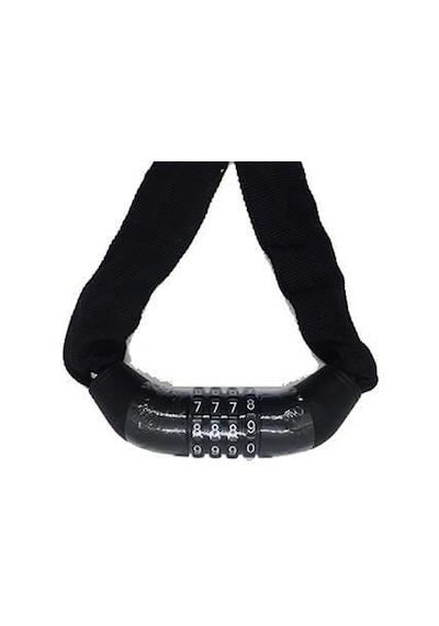 ZOZO 4x90CM 4 lü Şifreli Zincir Kilit YÜKSEK GÜÇLÜ BİSİKLET KİLİDİ Siyah
