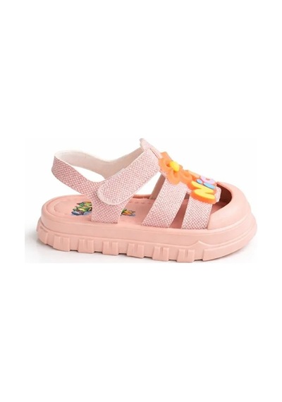 Kindep Kids Kaymaz Taban Çocuk Sandalet Simli Pudra