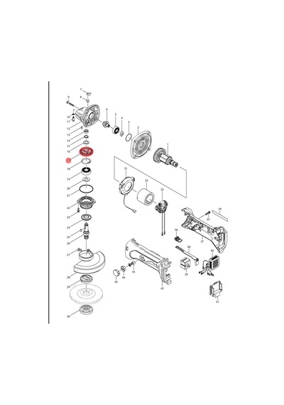 Makita BGA452 Dişli Ürün Kodu 227502-3