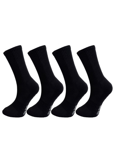 Silk Step Fit Line 4'lü Siyah, Erkek Ve Kadın Spor Çorabı , Active - Fonksiyonel 4çift Siyah Siyah