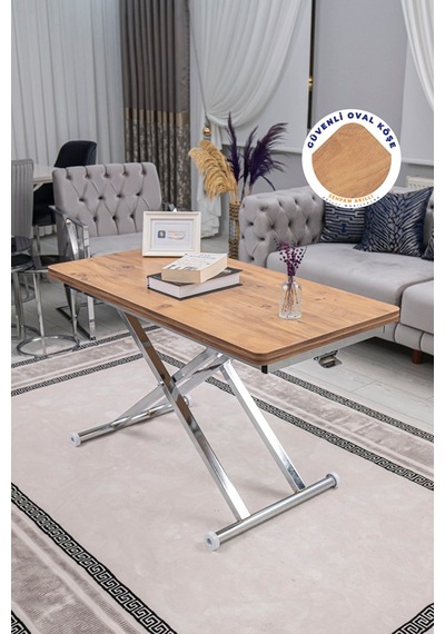 Home Üst Tabla Mdf Efesçam Oval Köşe Alt Krom