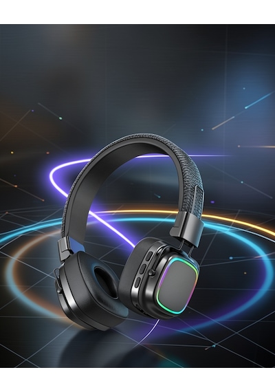 Katlanabilir Rgb Işıklı Bluetooth 5.3 Kulak Üstü Kulaklık Uczzzxy30sodo-1