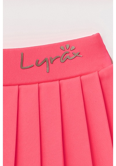 Lyrax Kabartmalı Şort Etekli Crop Kız Çocuk Sporcu Takım Narçiçeği