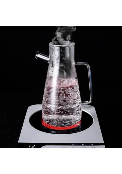 Life 2 Adet Bambu Kapaklı Borosilikat Cam Yağdanlık 900 Ml Mıt1071 0