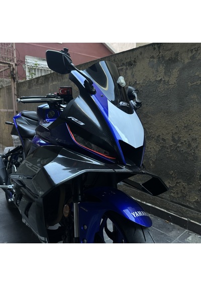 Yamaha Yzf-r25 Ön Kafa Beyaz Sticker Etiket Modeli Üçgen Yarış Desen 1 Adet
